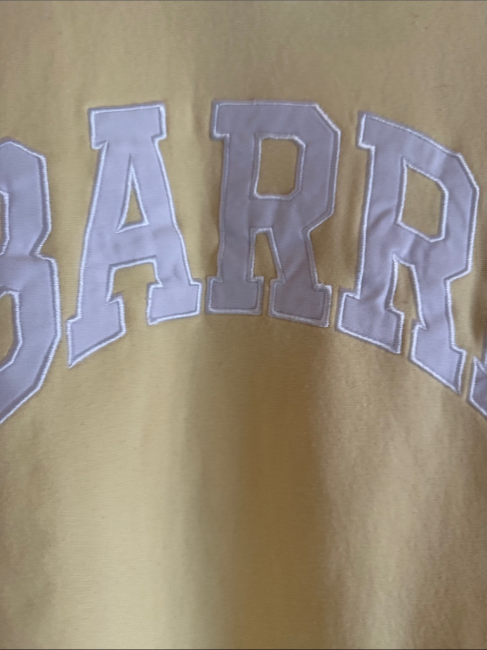 Pure Barre Pale Yellow Mock Neck BARRE Sweatshirt - Picture 3 of 4